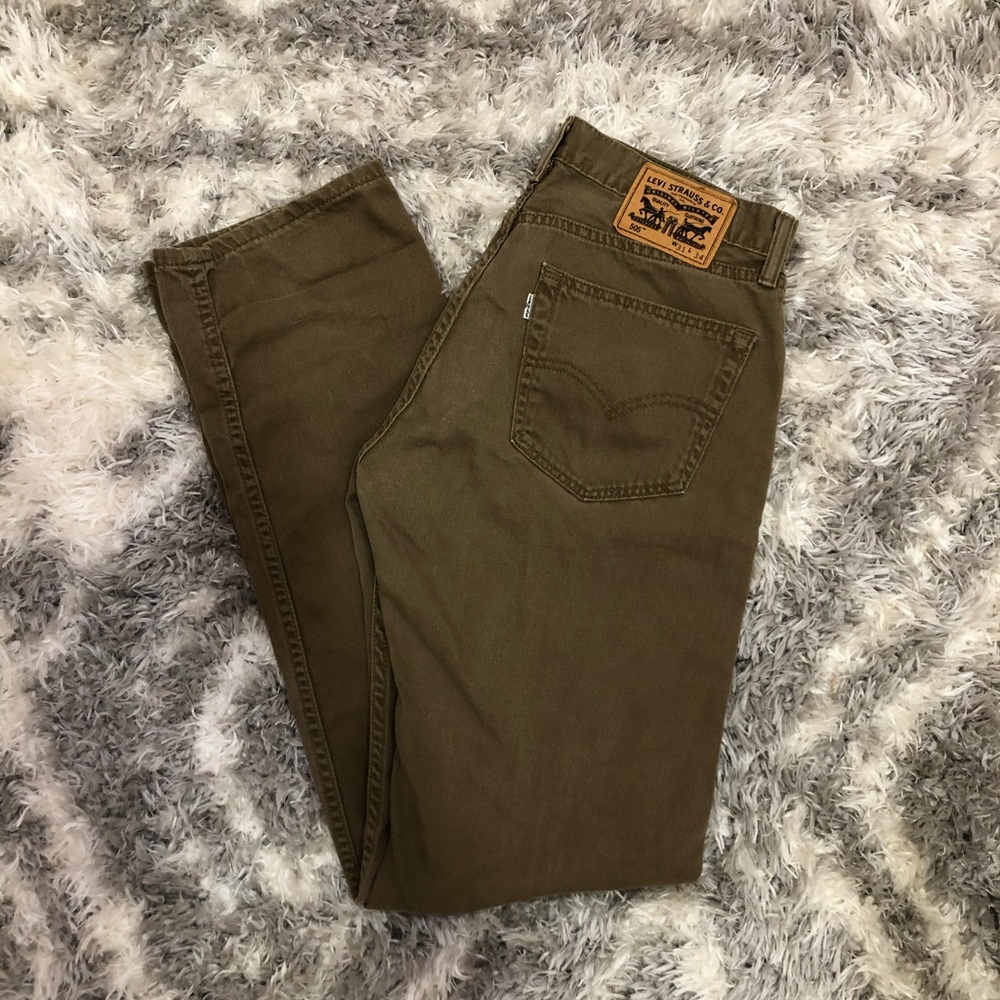 Men’s Levi’s 505 dark khaki 31W x 34L Jeans